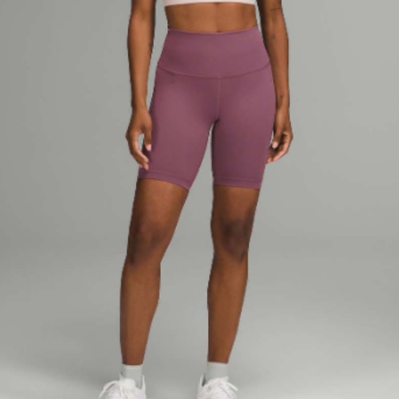 Lululemon Wunder Train Vintage Plum High Rise Sz 10 Shorts 8" Inseam - Picture 3 of 5
